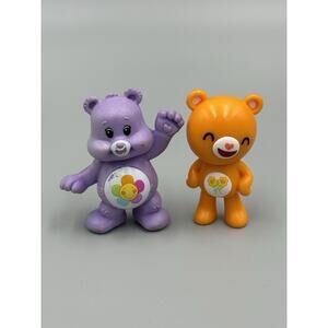 Care Bear Small PVC Figures W/ Purple Harmony 2 Inch Tall Set Of 2